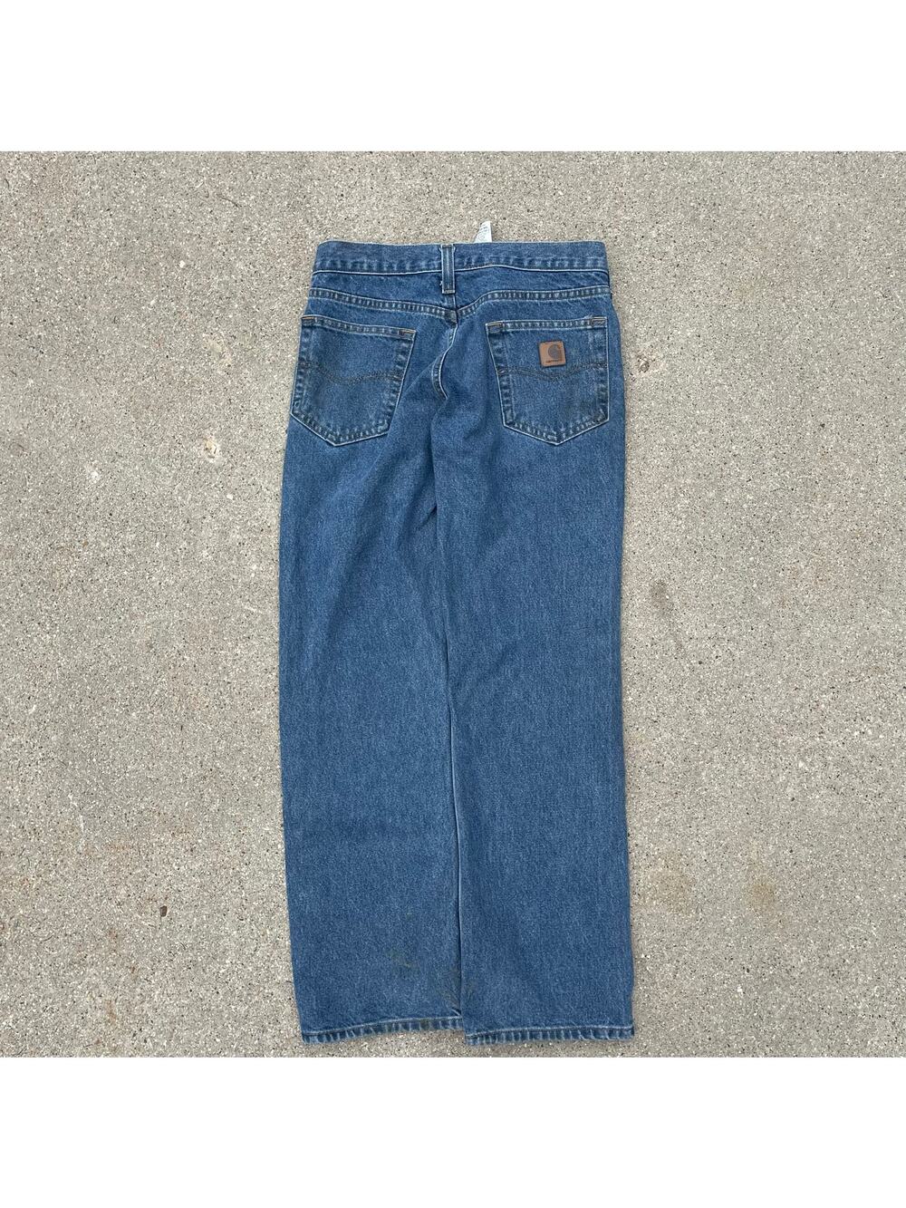 Vintage Carhartt B460 Relaxed Fit Jeans Medium Wash Workwear Mens 30x30